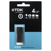 TDK C-TRU TF200 USB Flash Drive, Black - 4GB