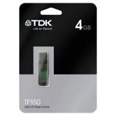 TDK C-TRU TF150 4GB USB Flash Drive, Black