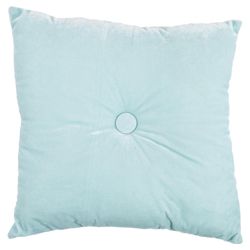 Tesco Velvet Cushion-Aqua