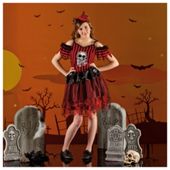 Girls Pirate Stripe Witch Costume