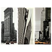 Set of 3 New York buildings canvas