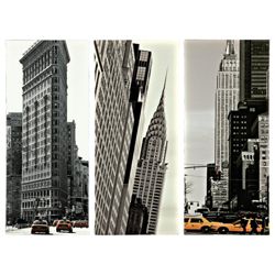 Set of 3 New York buildings canvas