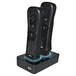 Mad Catz Wii Dual Controller Charger - Black