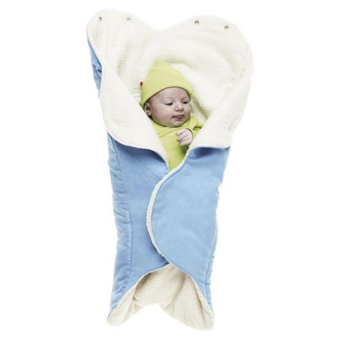 Image of Wallaboo Fleece Wrapper, Soft Blue