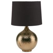 Tesco Lighting punched metal table lamp bronze..