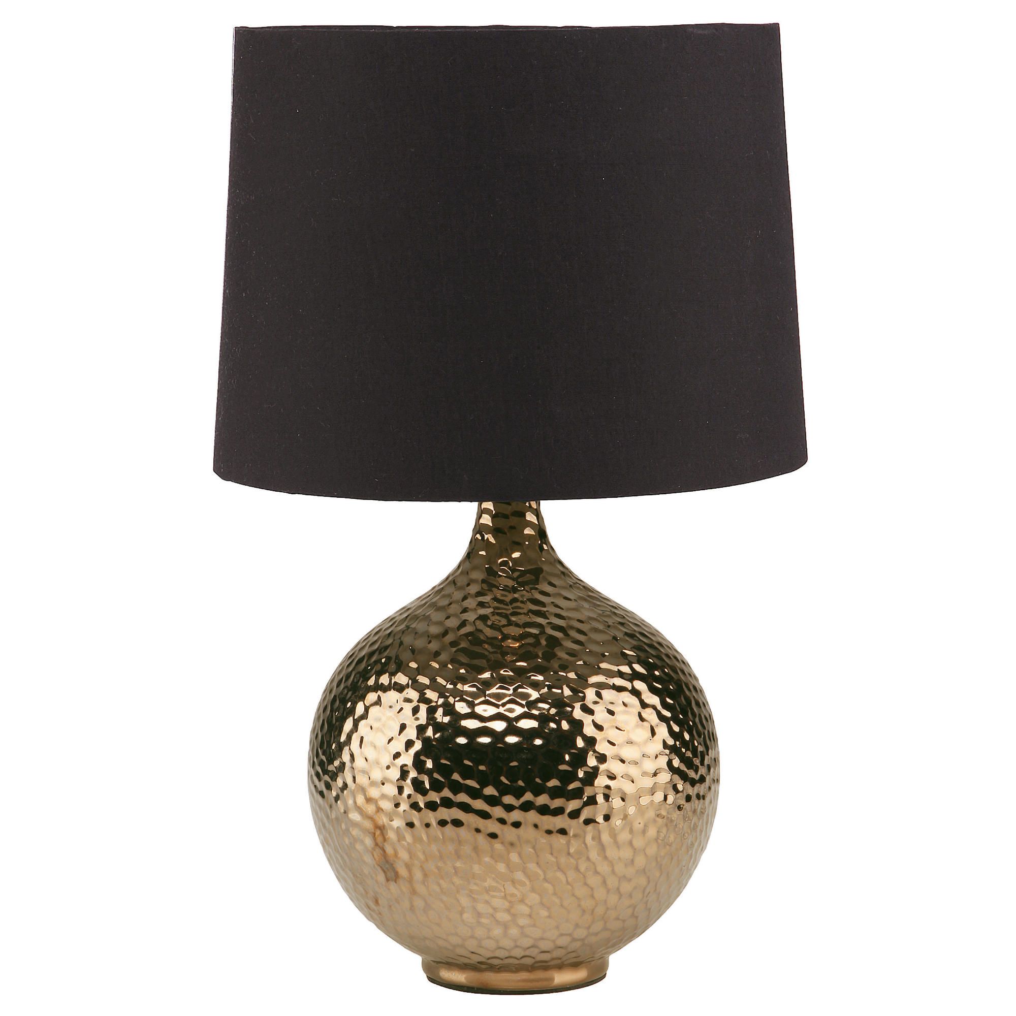 Tesco punched metal table lamp bronze..