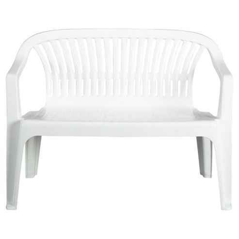 Buy Plastic Garden Bench - White from our Garden Benches 