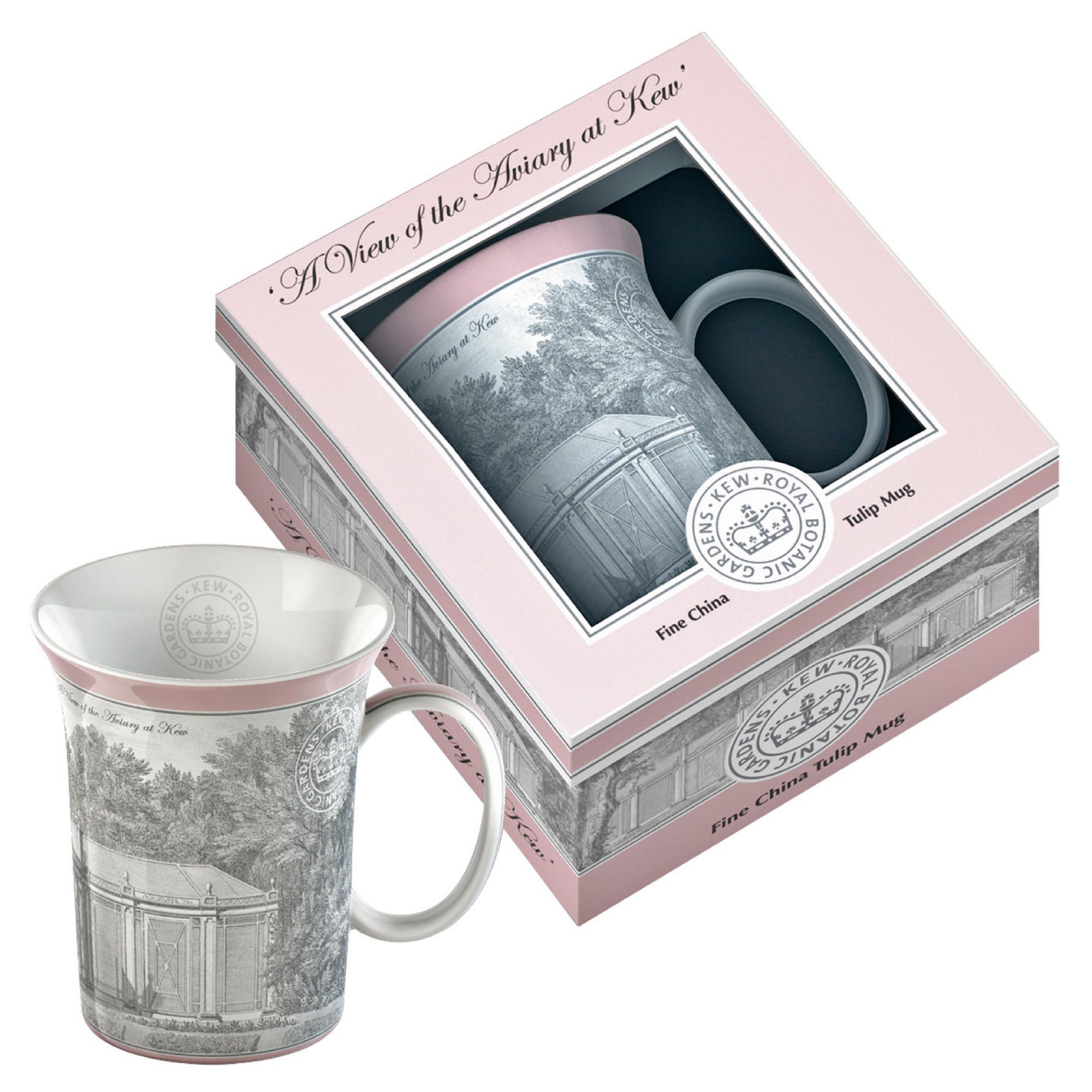 Kew Gardens Fine Bone China Mugs Gift Boxed - Aviary