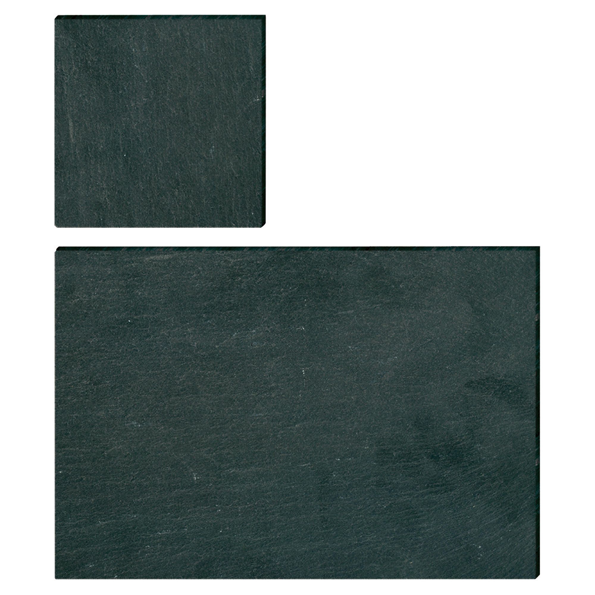 Creative Tops Set of 4 Slate Mats & 4 Coasters Black