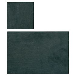 Creative Tops Set of 4 Slate Placemats and Coasters, Black
