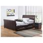 Rayne Double Faux Leather Bed Frame with 4 Drawers, Brown