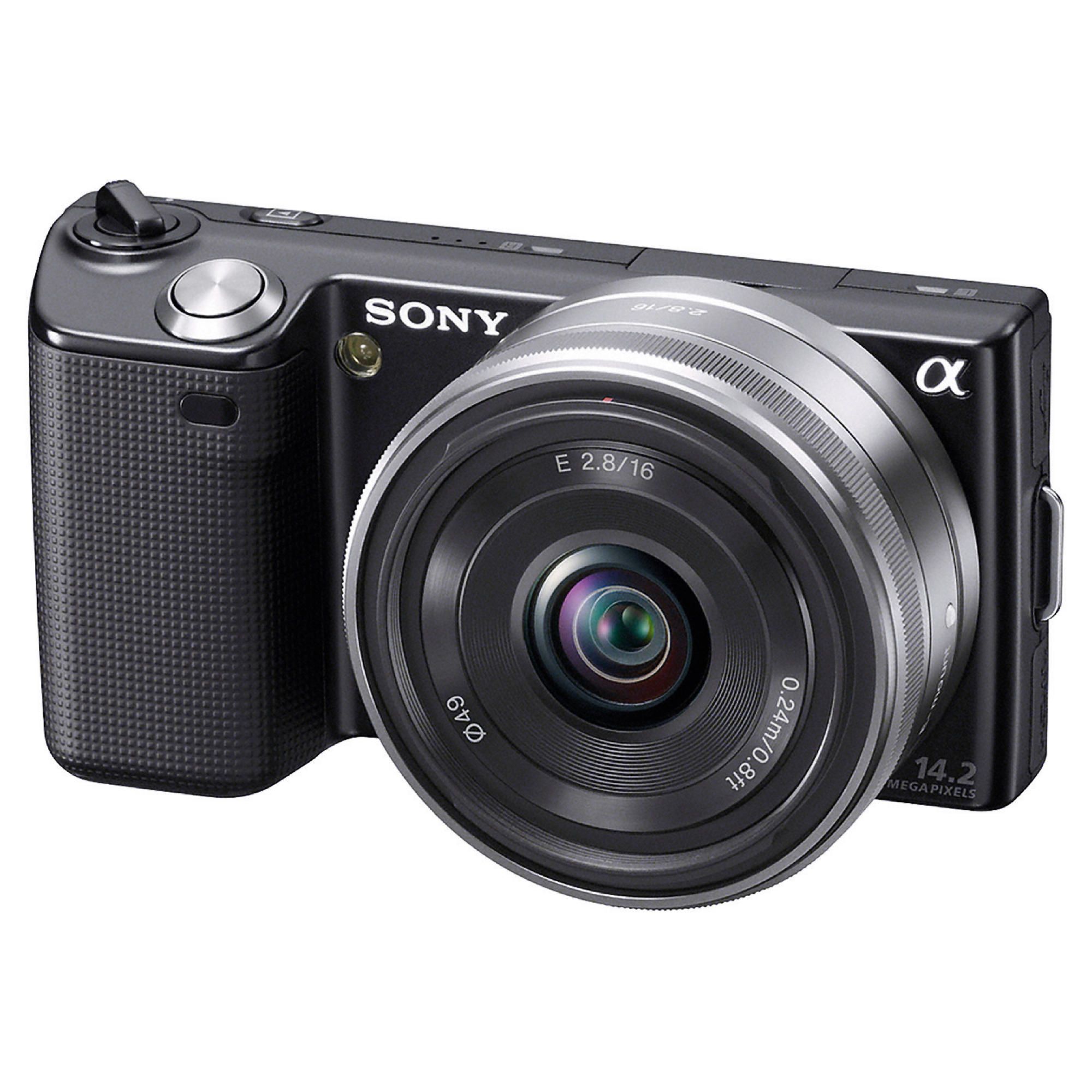 Sony NEX5 Black Compact System Camera with 16mm Lens Kit