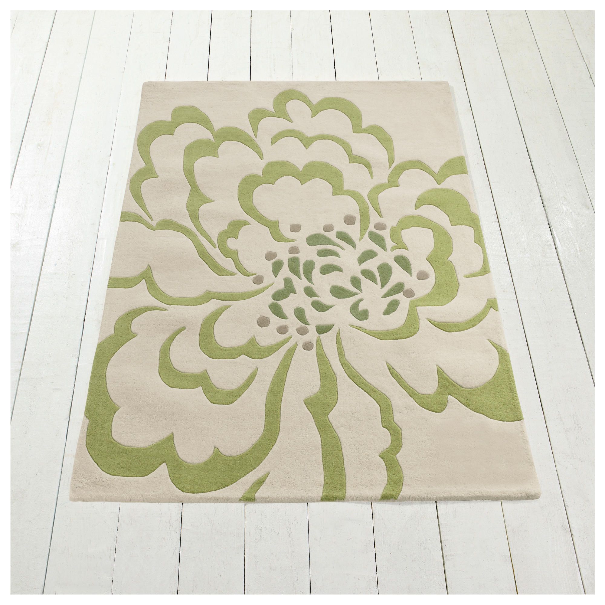 Tesco peony rug 120x170cm green