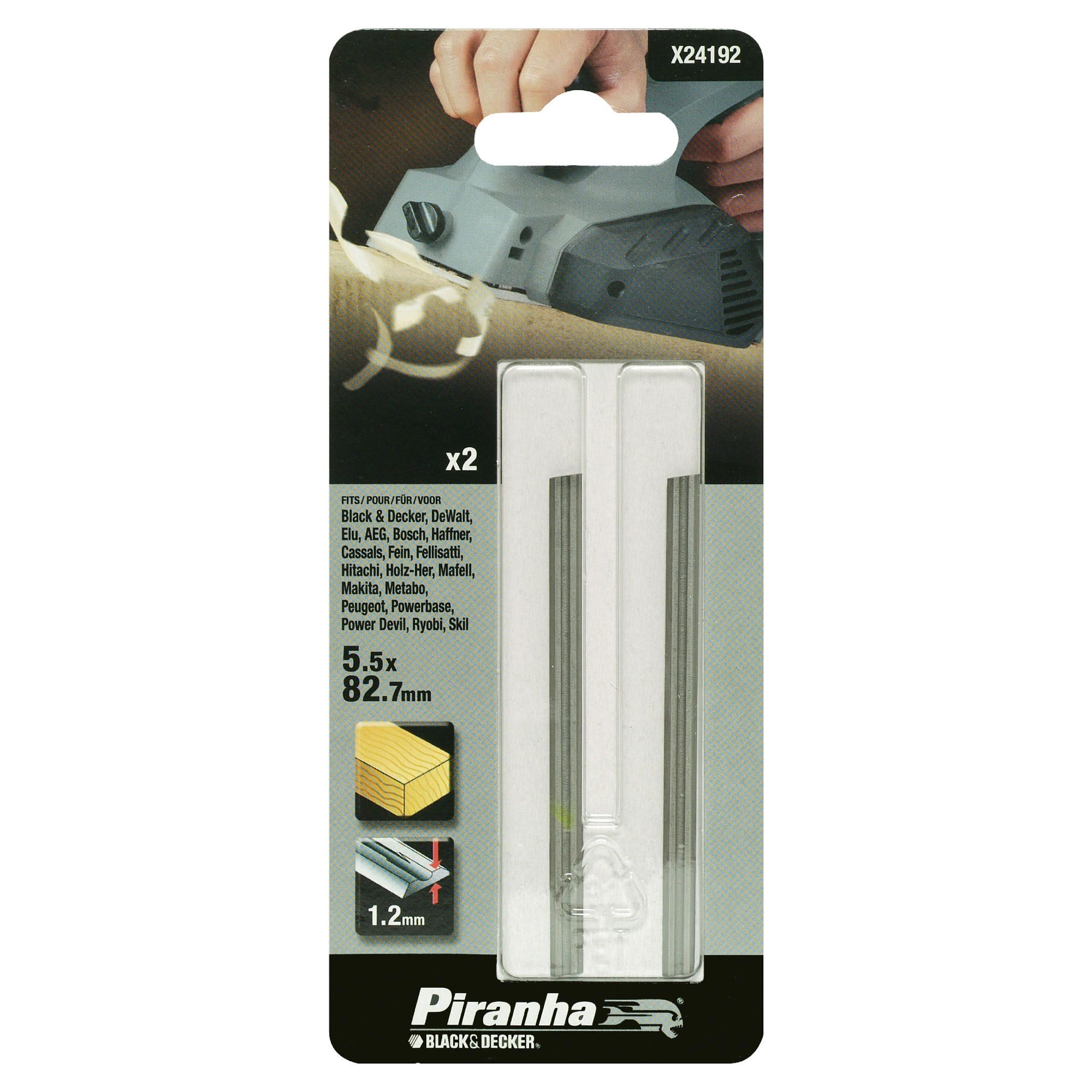 Black & Decker 2Pc HSS Planer Blades X24192-XJ