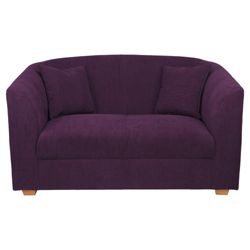 Stonebridge Small Fabric Sofa, Aubergine