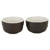 Pyrex Wave 2 pack Ceramic Ramekins, Stone Grey