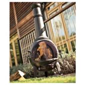 La Hacienda Steel/Cast Iron Chimenea Black - Large