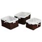Dyed Banana Leaf Set Of 3 Baskets Lined