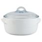 Pyrex Wave 2.5L Ceramic Casserole Dish with Lid, White