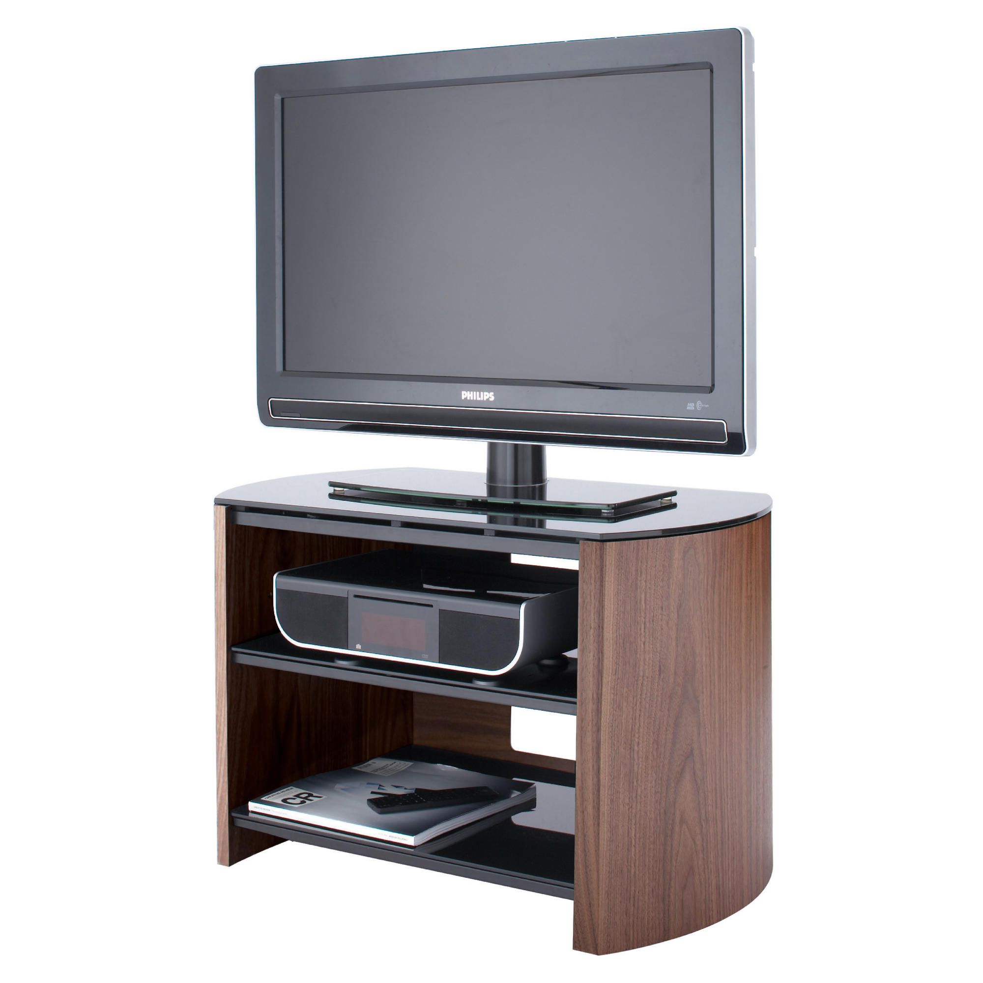 Alphason Finewoods FW750-W/B Walnut Finish Television Stand - For up to 37'' screen TVs