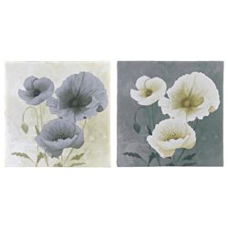 Pack Of 2 Floral Images Canvas 40X40Cm