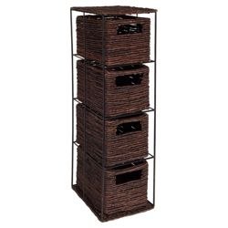 Dyed Banana Leaf 4 Drawer Tower