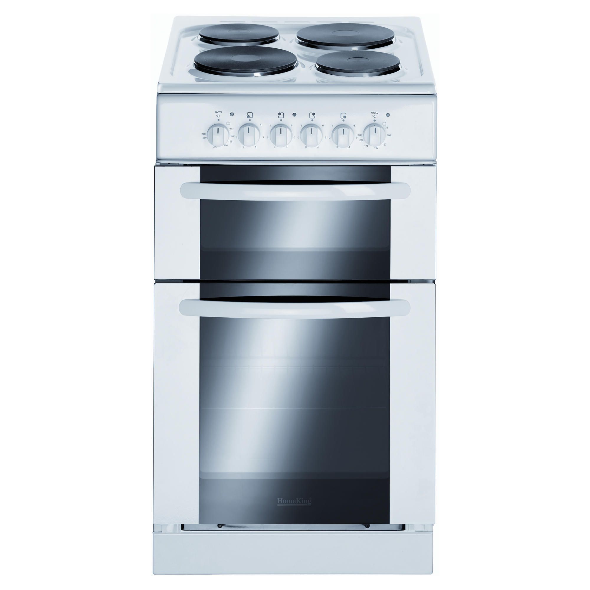 Homeking HCE520W 50cm Twin Cavity White Electric Cooker
