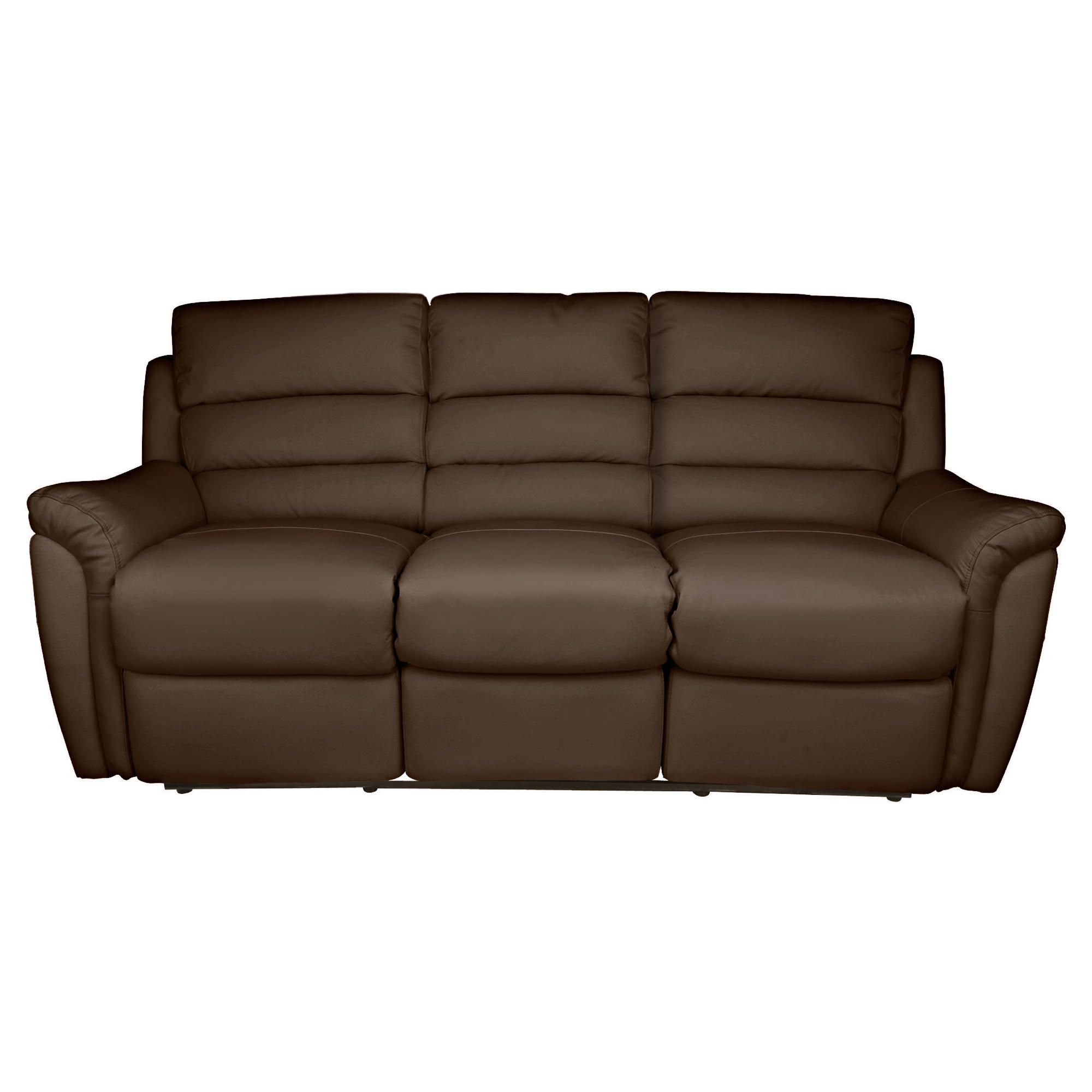 Chloe Large Recliner Sofa Leather, Brown at Tesco Direct