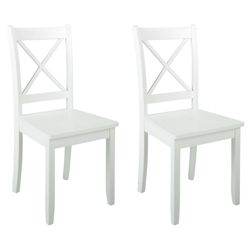 Stockholm Pair of Chairs, White Painted