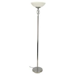 Tesco Lighting Twisted Floor Lamp Satin Nickel Finish