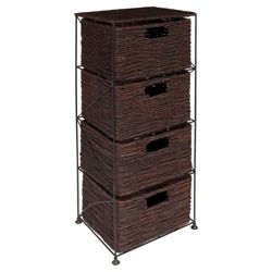 Dyed Banana Leaf Large 4 Drawer Tower