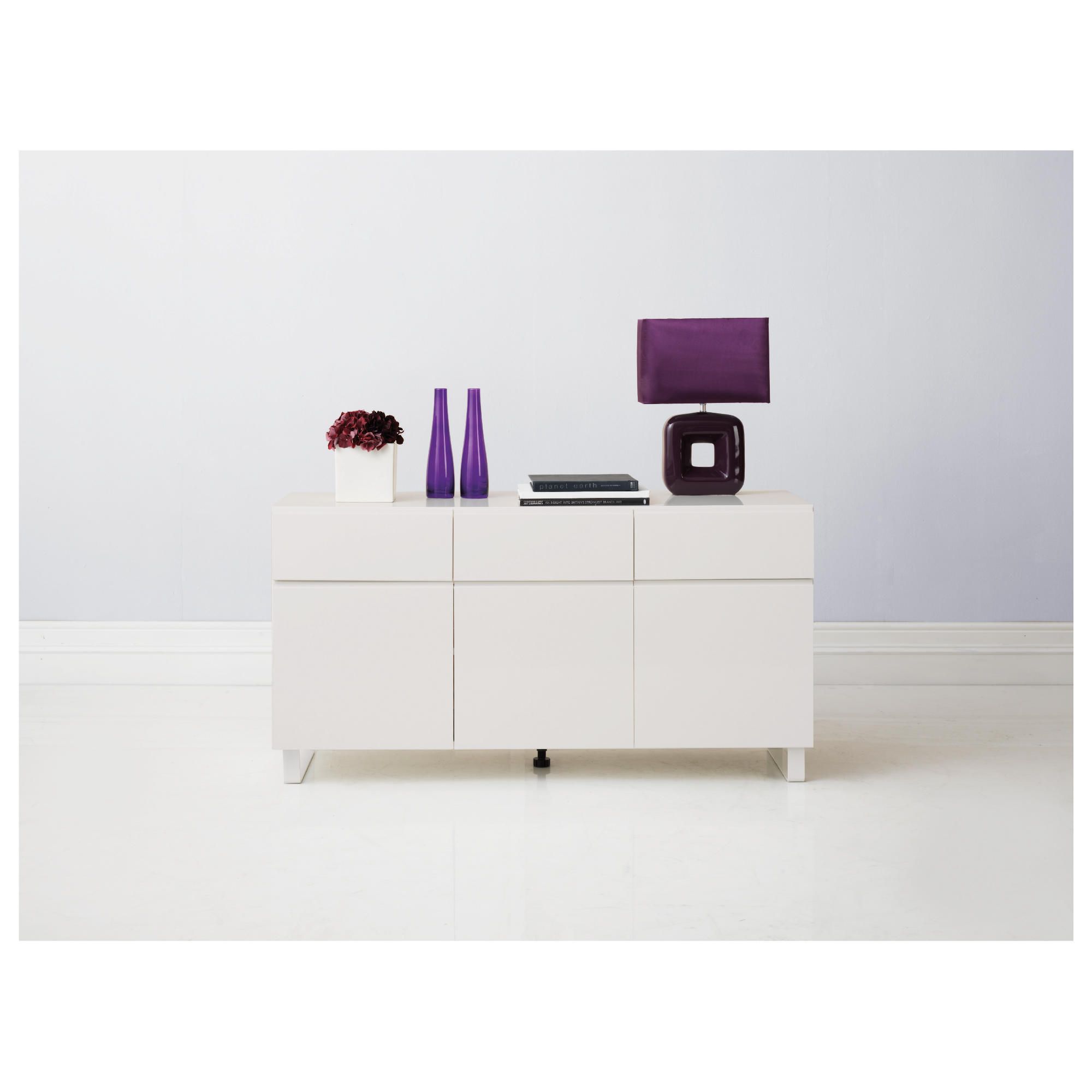 Urban 3 Drawer 3 Door Sideboard White at Tesco Direct