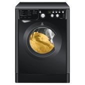 Indesit IWD7145K Washing Machine, 7kg Wash Load, 1400 RPM, A Energy Rating. Black
