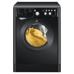 Indesit IWD7145K Washing Machine, 7kg Wash Load, 1400 RPM, A Energy Rating. Black