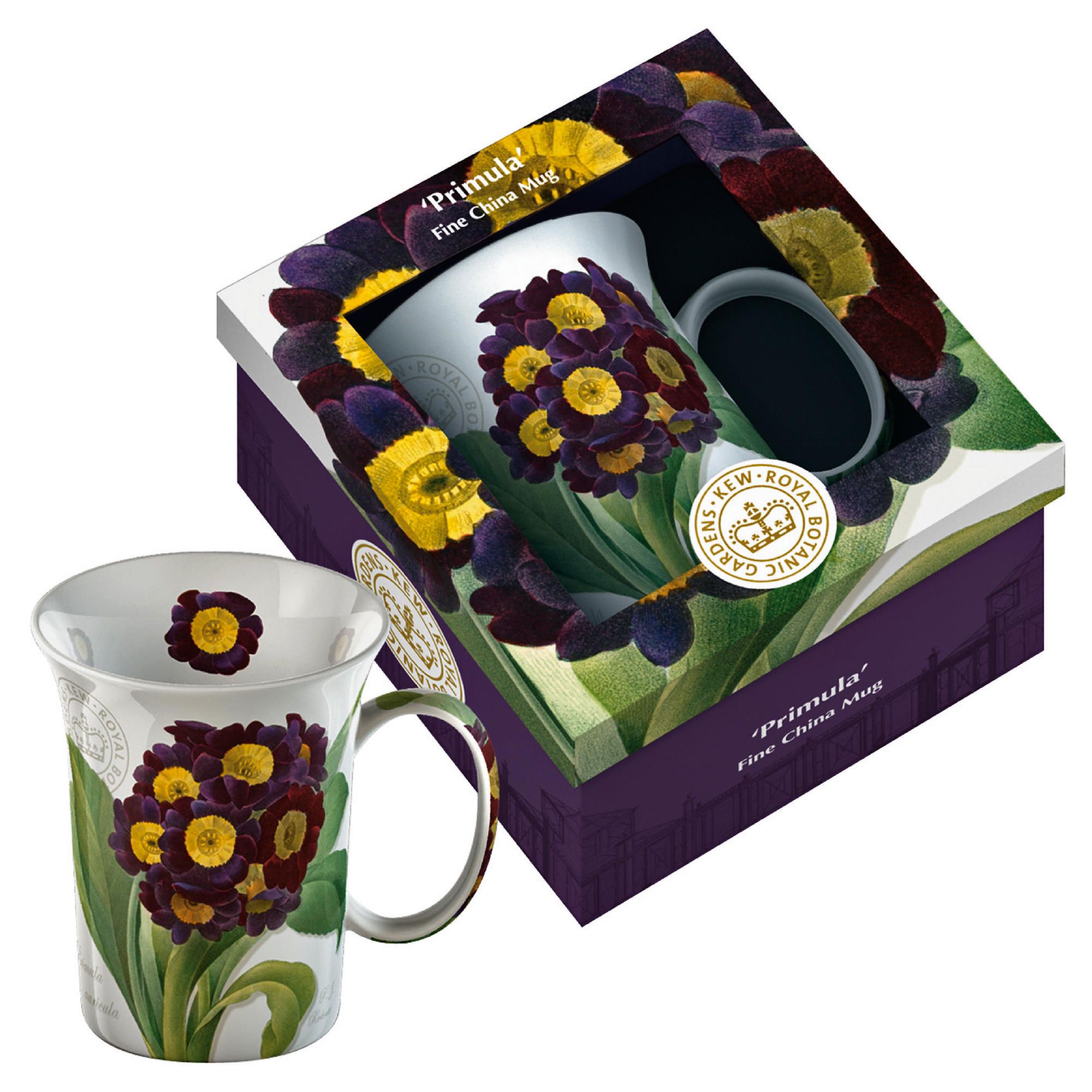Kew Gardens Fine Bone China Mugs Gift Boxed - Primula