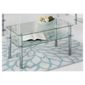 Atom Chrome & Glass Coffee Table, Clear