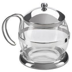 Tesco Stainless Steel and Glass Teapot