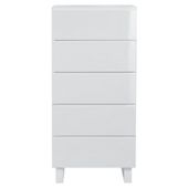 Urban 5 Drawer Chest, White