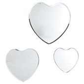 Set Of 3 Heart Mirrors