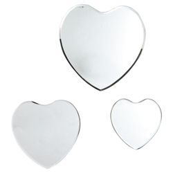Set Of 3 Heart Mirrors