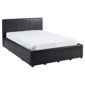 Eden Small Double Faux Leather Ottoman Bed Frame, Black