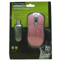 Technika WM110PK 2.7 GHz Wireless Optical Mouse Pink-Silver