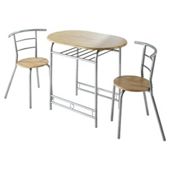 Marley 2 Seat Breakfast Bar Set, Oak Effect
