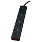 Tesco black 4 way individually switched extension lead twin pack