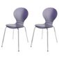 Bistro Pair of Stacking Chairs, Purple