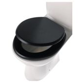 Tesco Wooden Toilet Seat, Dark Wood