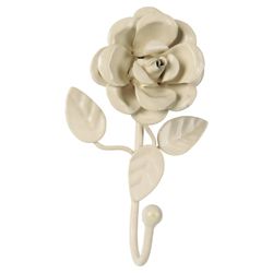 Metal Rose Hook Blind Pack Of 2, Cream