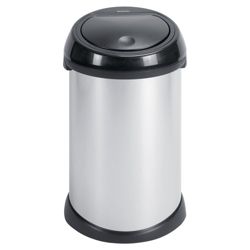 Brabantia 50L Brilliant Steel Touch Bin with Plastic Lid