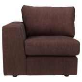 Brad Fabric Modular Sofa Arm Unit, Chocolate Lhf