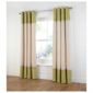 Tesco Linen & Faux Suede Lined Eyelet Curtains W168xL183cm (66x72"), Green